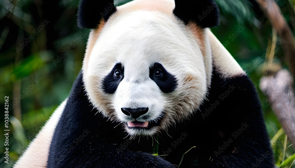 Fototapeta premium A view of a Giant Panda
