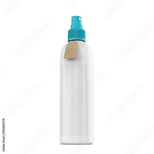 Isolated Spray Bottle with a Cap White Background