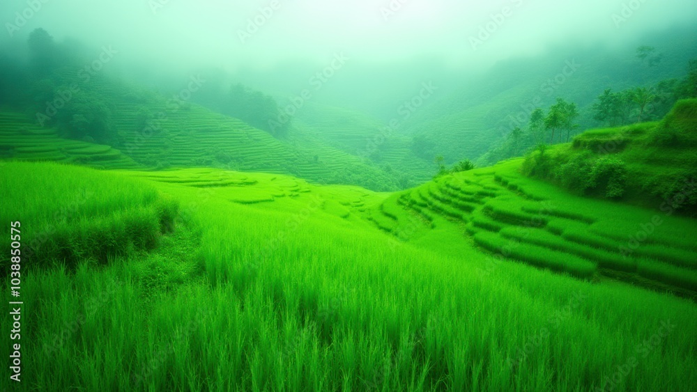 Fototapeta premium rice field