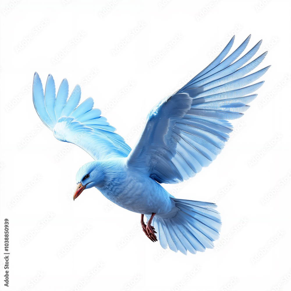 Obraz premium white dove isolated on white background