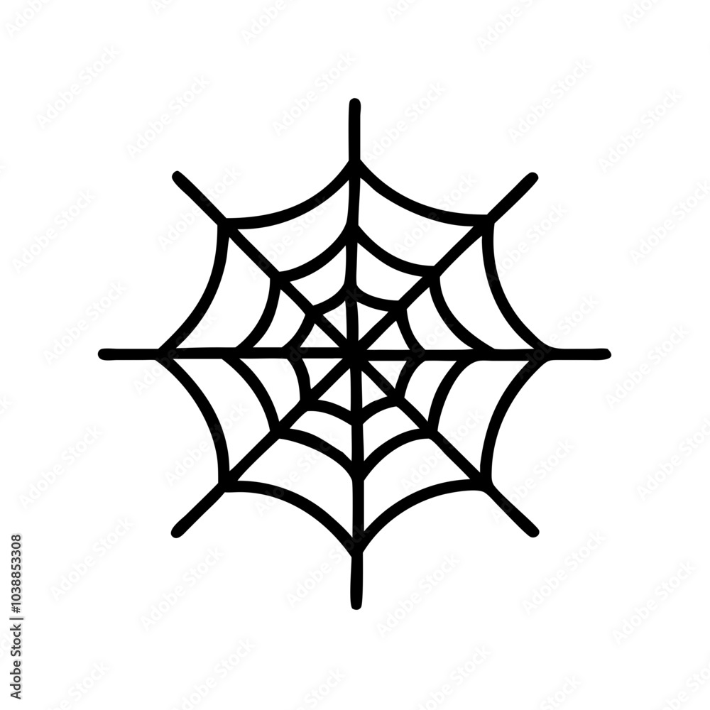 Spider Web Network Icon in Outline Style Spider Web Network Icon in Outline Style