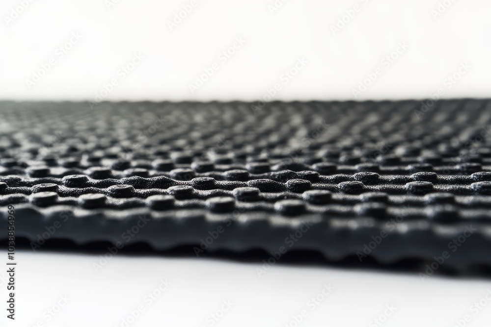 Fototapeta premium Dark rubber mat on light backdrop