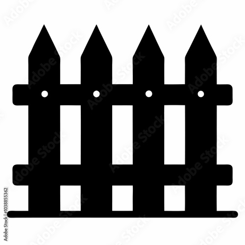 Black Flat Barrier Design Vector Illustration