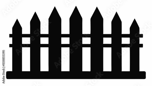 Black Flat Barrier Design Vector Illustration