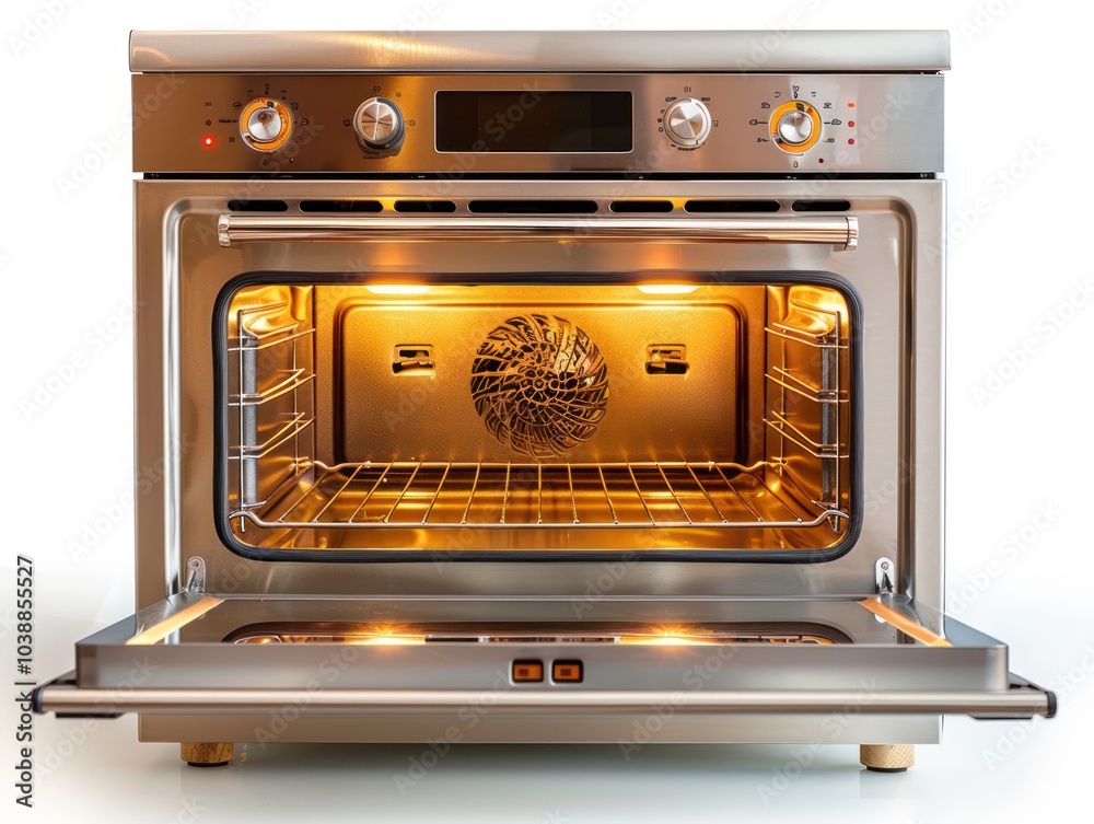 Large capacity digital toaster oven isolated on white background Large capacity digital toaster oven isolated on white background