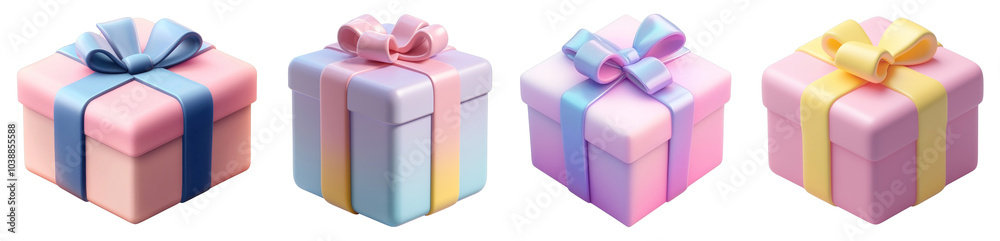 A whimsical 3D icon of a gift box with playful patterns and bright colors, set against a transparent background to evoke a sense of fun and excitement. A whimsical 3D icon of a gift box with playful patterns and bright colors, set against a transparent background to evoke a sense of fun and excitement.