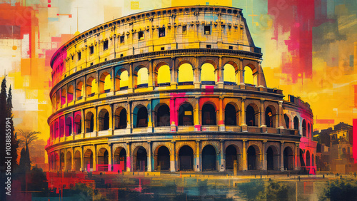 Multi-screen interpretation of Rome's eternal amphitheater