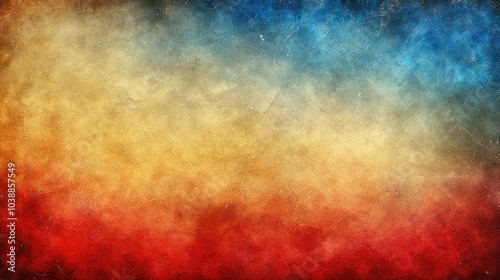 Horizontal abstract grunge background with red to blue gradient colors