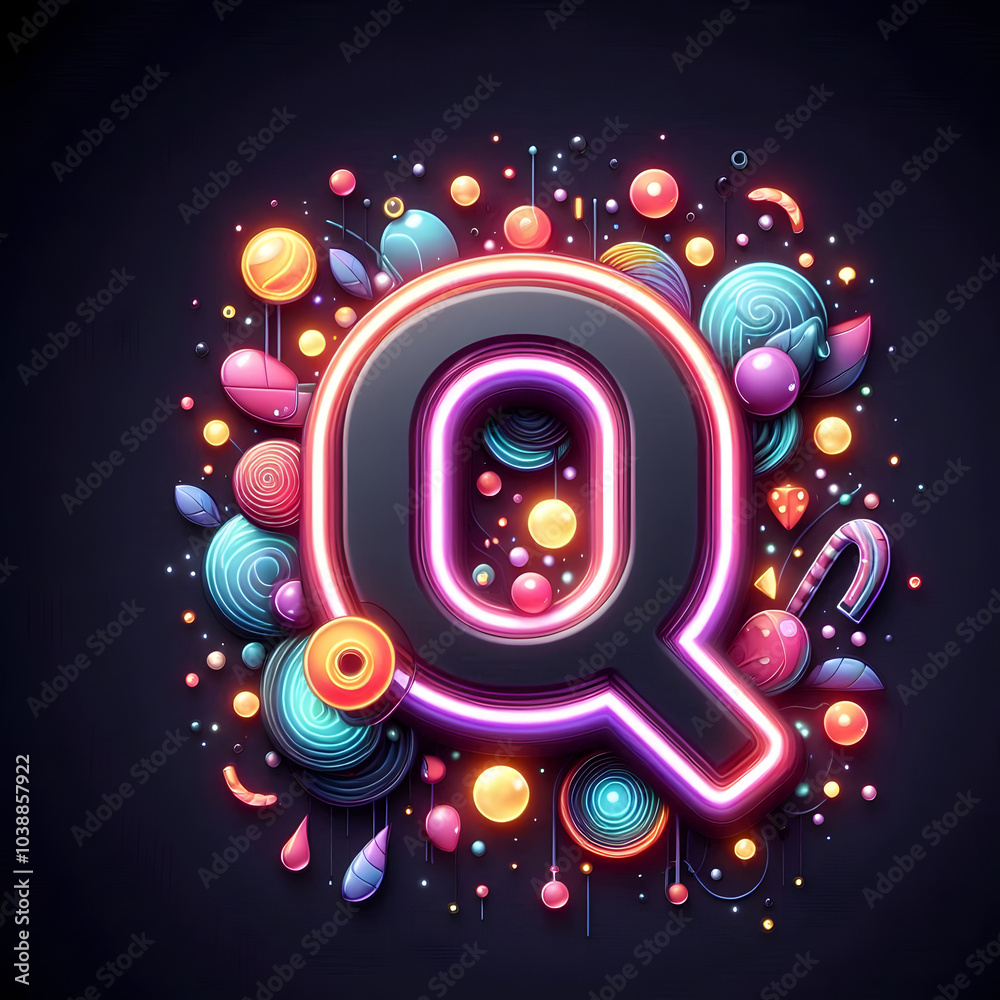 Obraz premium 검은 배경, 알파벳 대문자 