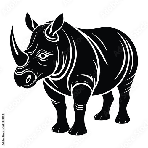 Rhinoceros silhouette vector