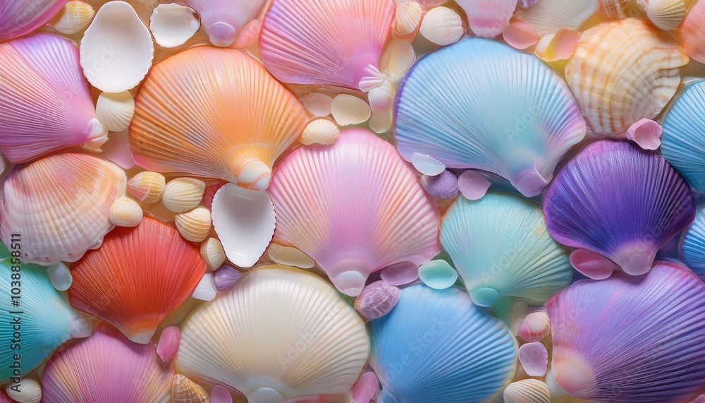 Colorful seashells close-up Colorful seashells close-up