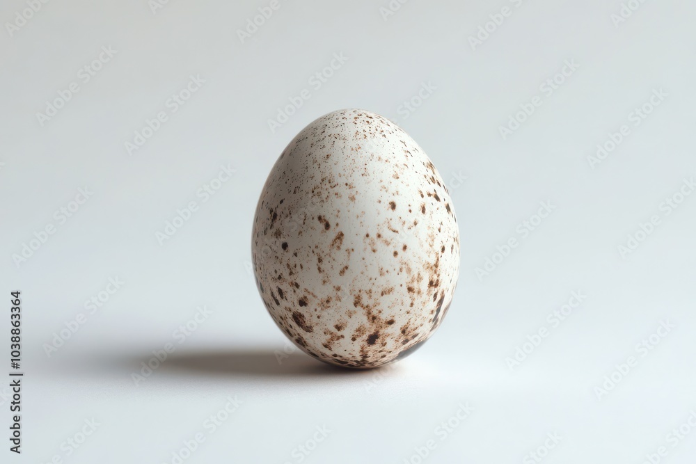 Egg of a quail against a light backdrop Egg of a quail against a light backdrop