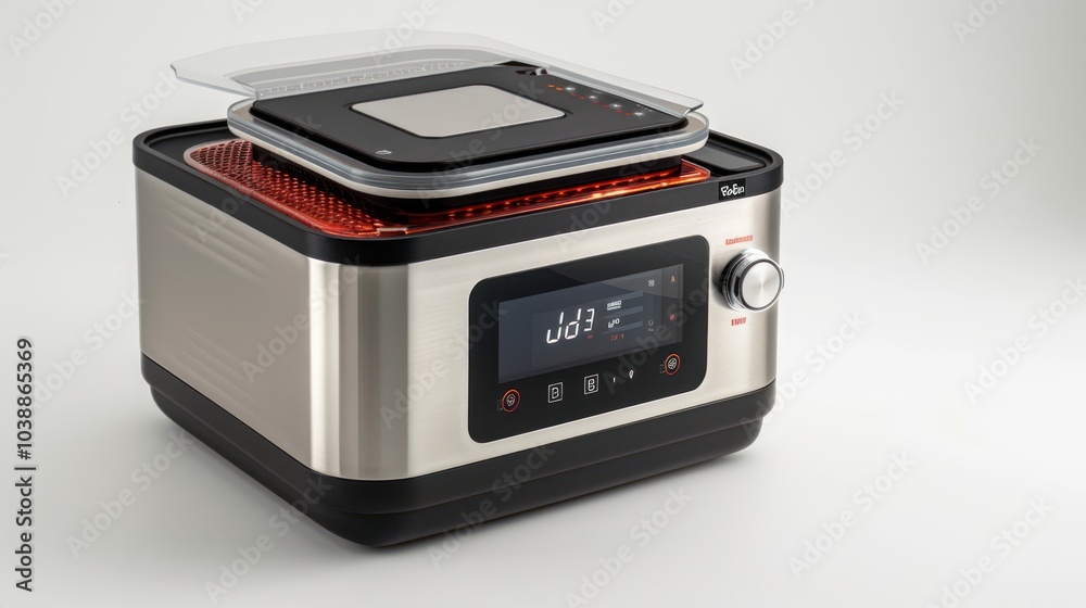 Modern sous vide machine isolated on white background Modern sous vide machine isolated on white background