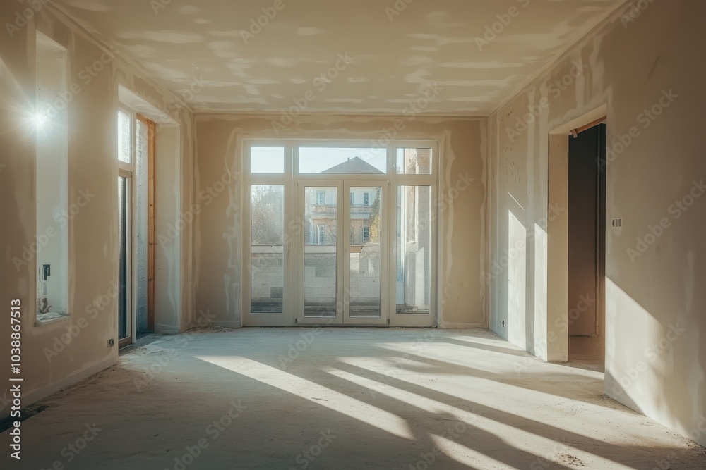 Gypsum plaster walls for new homes drywall prepared for painting Gypsum plaster walls for new homes drywall prepared for painting