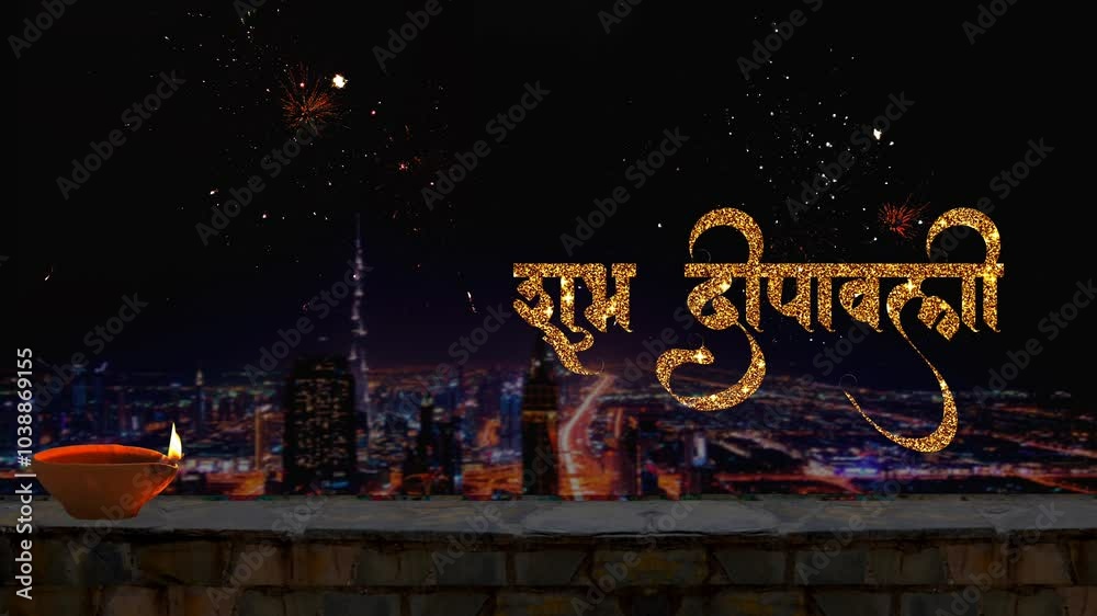 shubh deepawali written in hindi which means happy deepawali this is an indian festival
