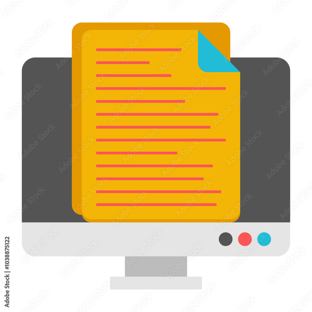 A beautiful design icon of online paper
A beautiful design icon of online paper