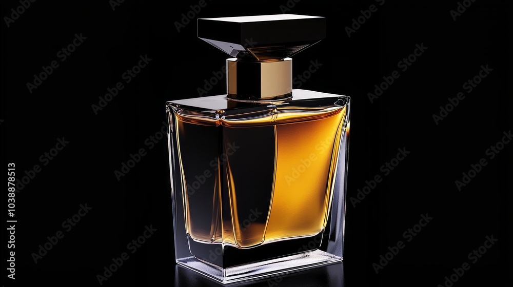 Luxe Elegance - Modern Luxury Perfume Mockup with Angular Bottle Shape on Black Background with Ultra-Detailed Cinematic Light Luxe Elegance - Modern Luxury Perfume Mockup with Angular Bottle Shape on Black Background with Ultra-Detailed Cinematic Light