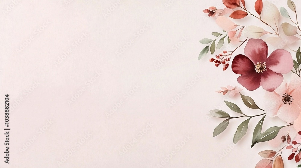 Fototapeta premium Close-up of a pink and red flower on a white background with space for text or image