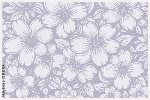 Wallpaper Mural Botanical background. Abstract plant shapes. Minimalist illustration for printing on wall decorations. Torontodigital.ca