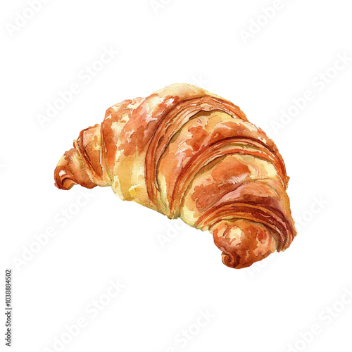 danish pastry vector illustration in watercolor style