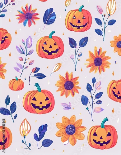 Haloween - Animals kawaii doodle set
