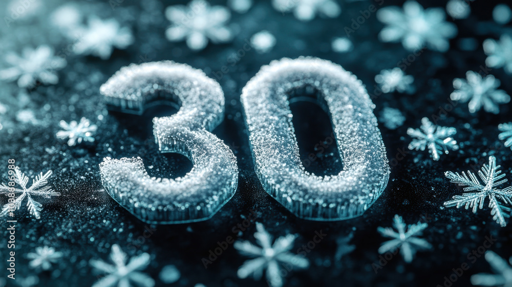 Bold Number 30 on Vibrant Colorful Background Bold Number 30 on Vibrant Colorful Background