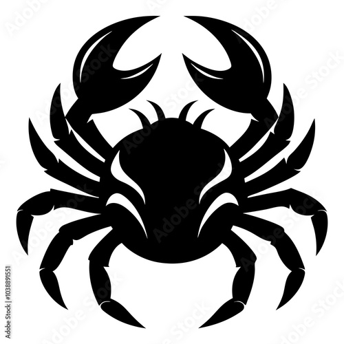 Crab Claw Silhouette  vector illustration