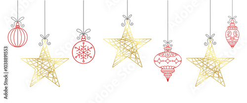 christmas decoration isolated on white, christmas bauble lantern vector illustration, christmas background, poster, banner, flyer, card element design