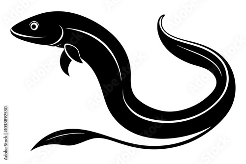 Eel Silhouette  vector illustration