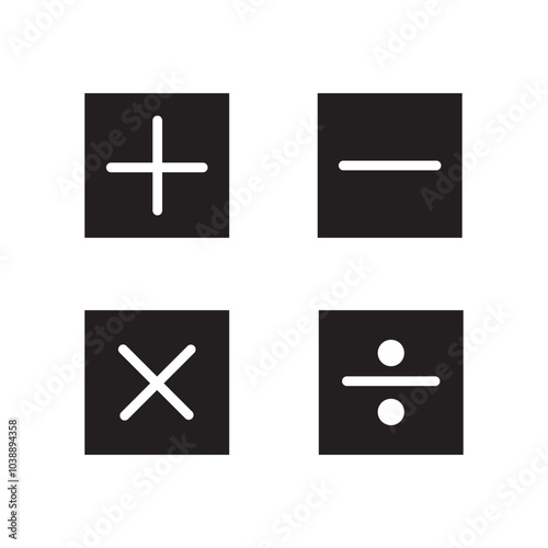 Math Symbols vector icon illustration of School iconset.