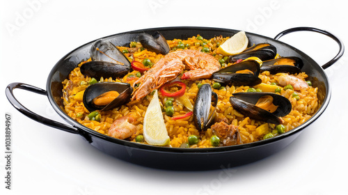 paella in a pan photo