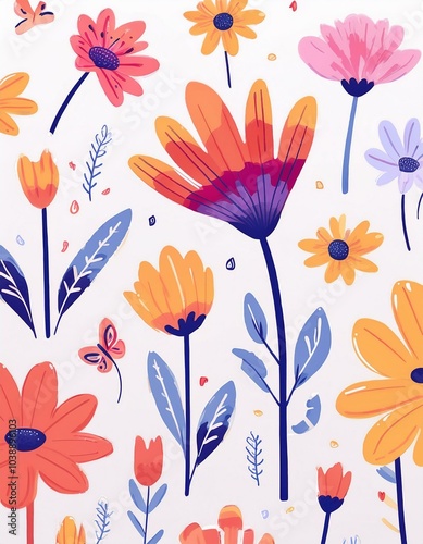 Flowers - Doodle Style Set