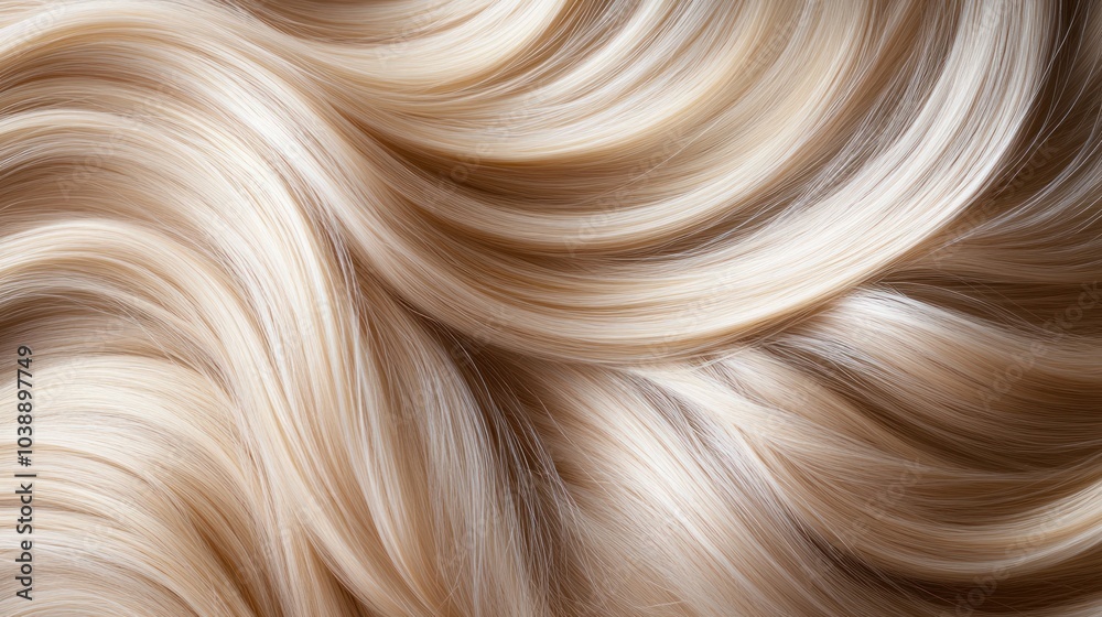 A close-up view of flowing, silky blonde hair showcasing texture and movement.