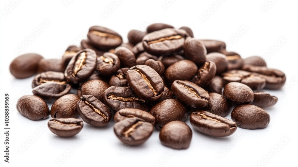 coffee beens on white background coffee beens on white background