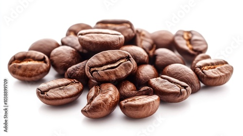 coffee beens on white background