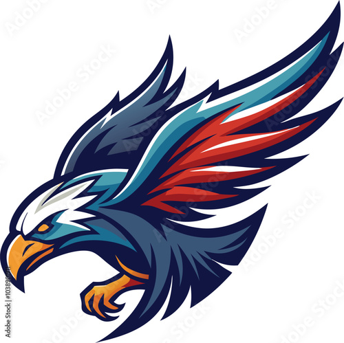American Eagle Logo Design With Wings Spread