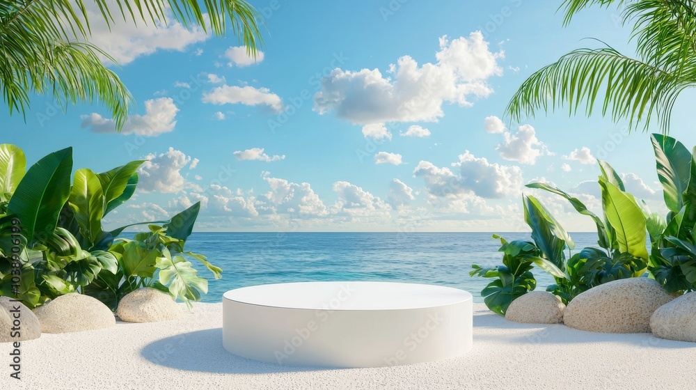 Obraz premium Product booth background e-commerce scene for creative space