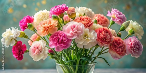 Wallpaper Mural A captivating display of pastel carnations, perfect for adding your own touch. Torontodigital.ca