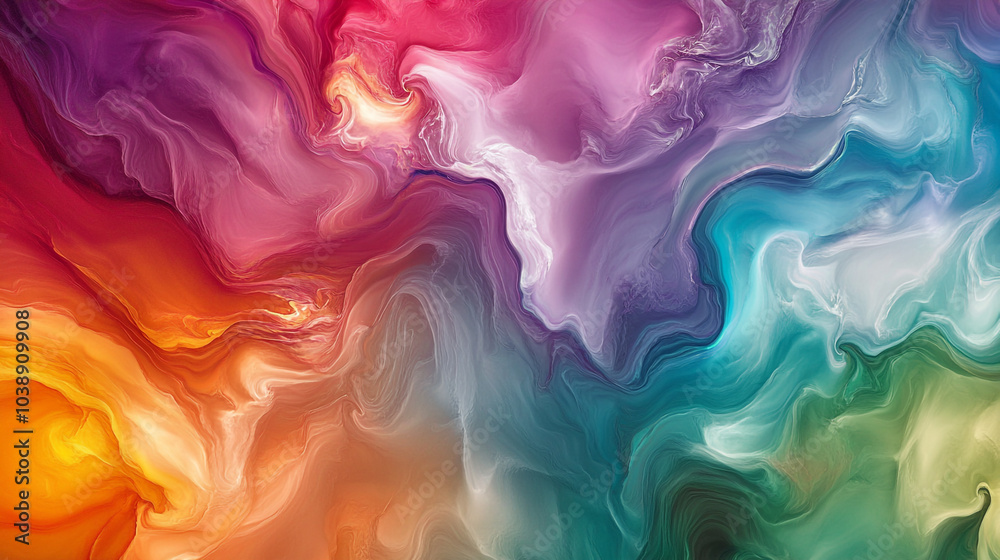 Vibrant abstract swirl of colors blending together in a mesmerizing pattern Vibrant abstract swirl of colors blending together in a mesmerizing pattern