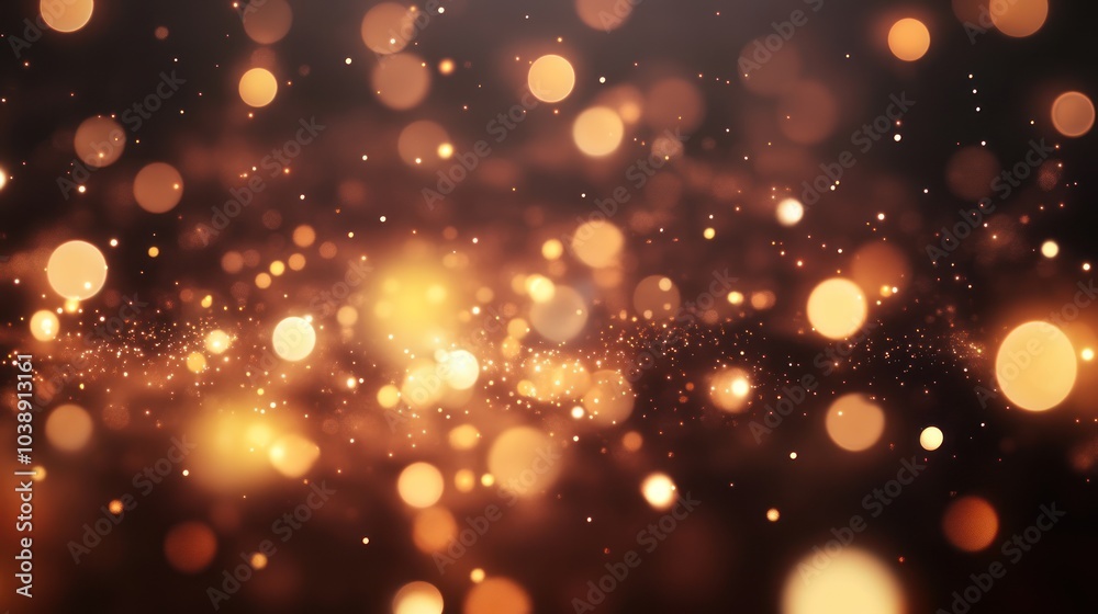 A blurred background of shimmering golden bokeh lights, creating a festive atmosphere. A blurred background of shimmering golden bokeh lights, creating a festive atmosphere.