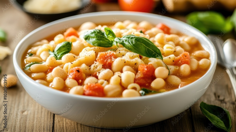 A bowl of pasta with tomatoes and basil, showcasing a hearty and inviting meal. A bowl of pasta with tomatoes and basil, showcasing a hearty and inviting meal.