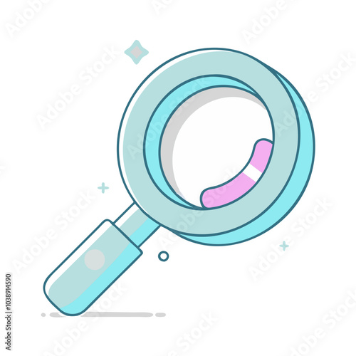 Good icon. Cartoon magnifying glass icon illustration on a transparent background.