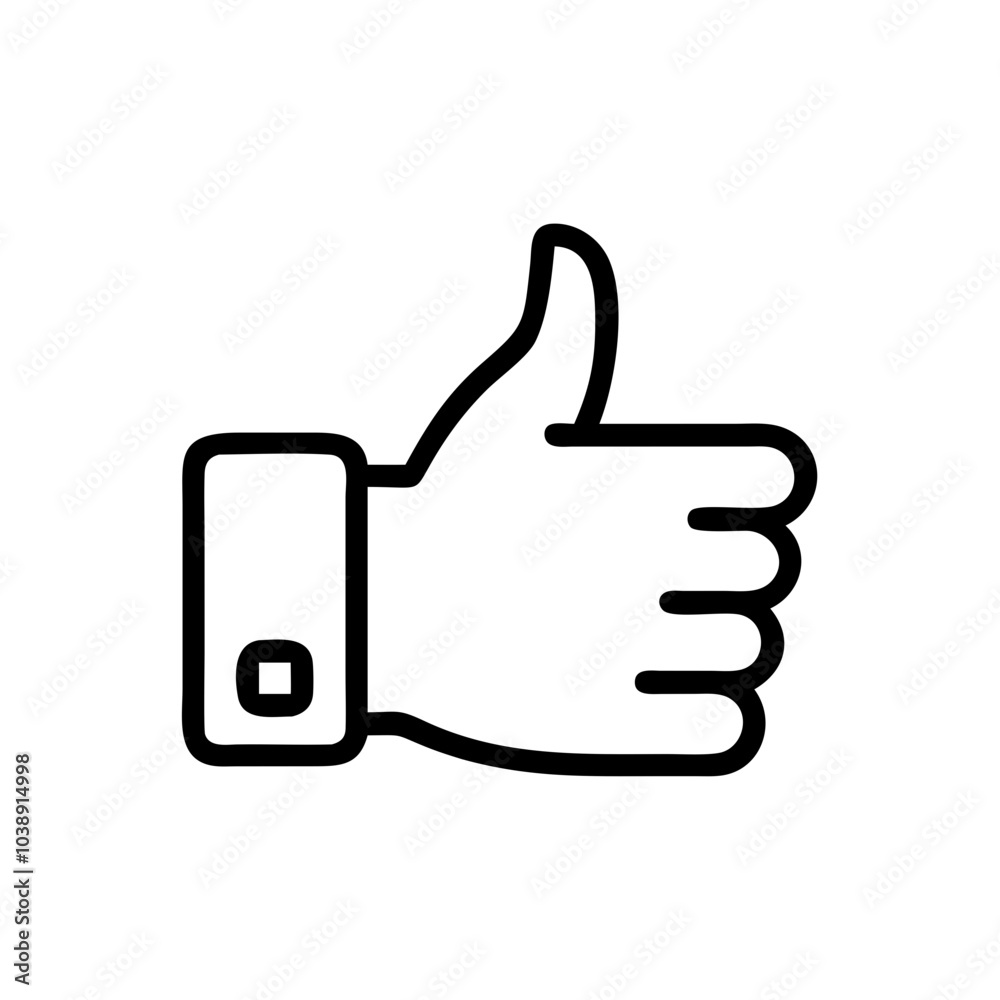 Good icon. Thumbs up gesture icon without background symbolizing approval and positivity Good icon. Thumbs up gesture icon without background symbolizing approval and positivity