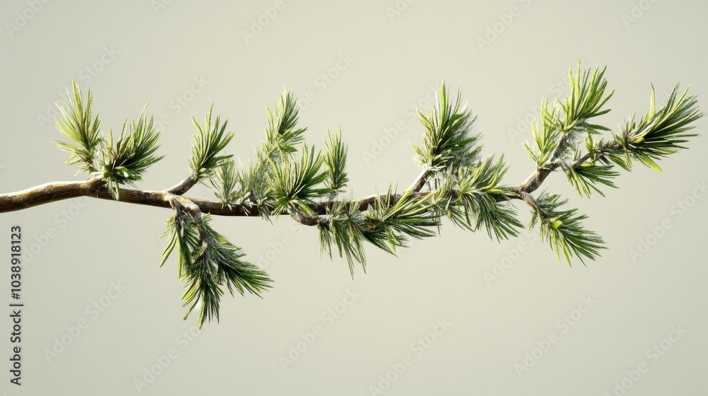 Branch with Green Needles Branch with Green Needles