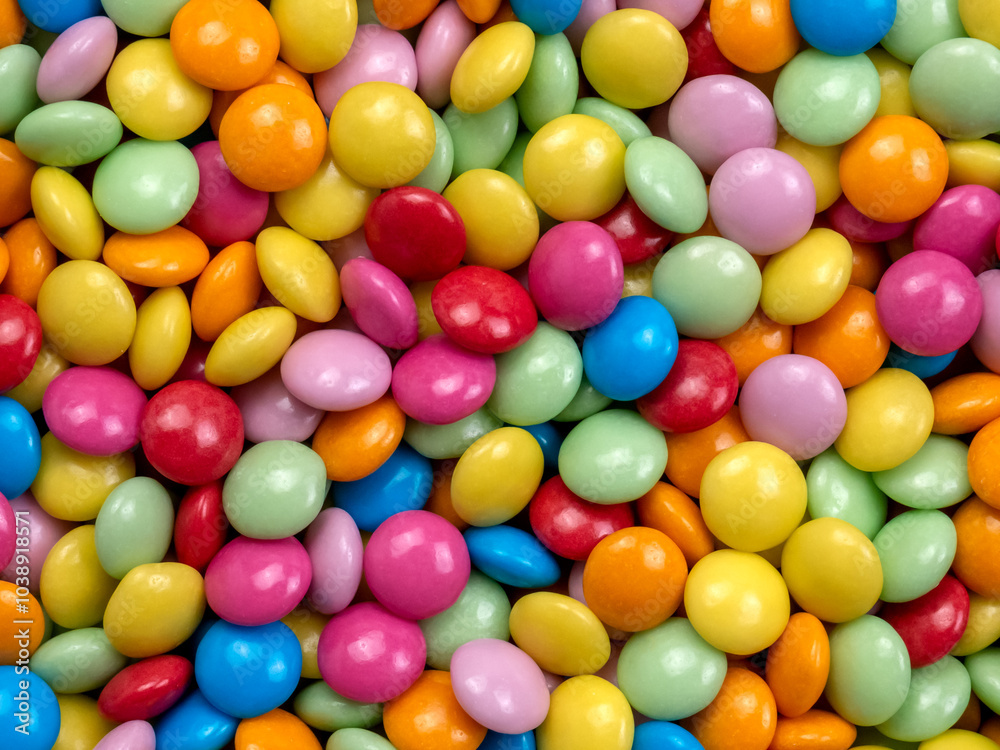 multicolored round chocolate dragees. background multicolored round chocolate dragees. background