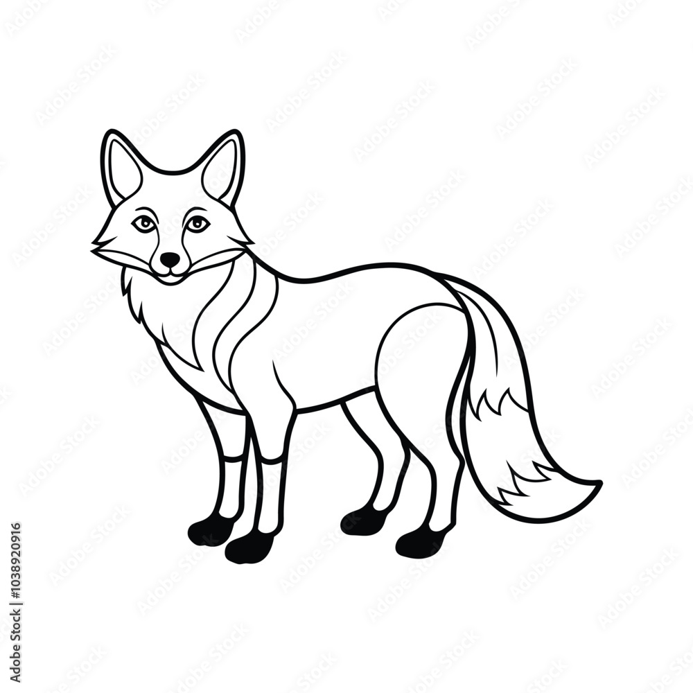 Fox icon line out vector illustration design on white background. Fox icon line out vector illustration design on white background.