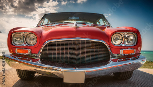 Classic Muscle Car in Bold Colors