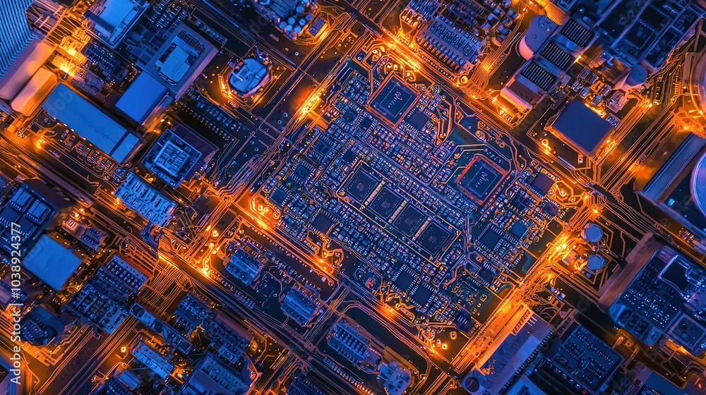 Aerial view of a vibrant cityscape at night filled with glowing buildings and a bustling crowd, showcasing urban life and energy. Aerial view of a vibrant cityscape at night filled with glowing buildings and a bustling crowd, showcasing urban life and energy.