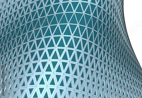 Abstract futuristic architecture vector 3d illustration