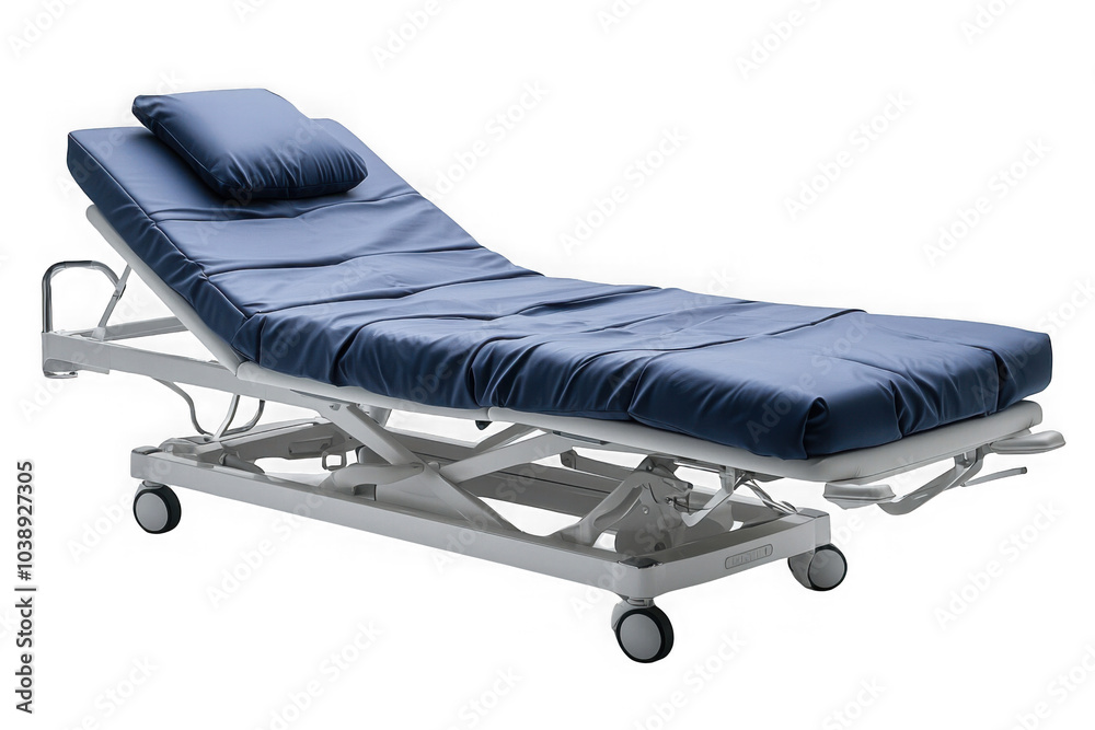 Blue orthopedic bed isolated on transparent background, png file, no background png file Blue orthopedic bed isolated on transparent background, png file, no background png file